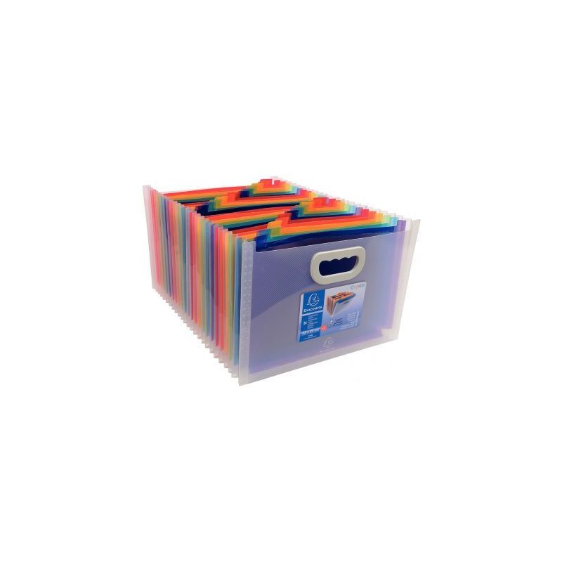 Achetez Maxi trieur extensible CRYSTAL en polypropylène avec 2 poignées, 24 compartiments 55198E C..