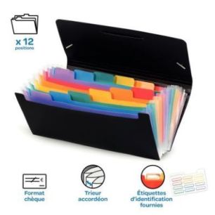 Achetez Trieur chèque extensible Rainbow Class, 12 compartiments 110887-05 VIQUEL pas cher sur Ma R..