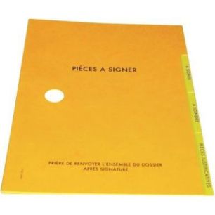 Parapheur 3 compartiments, jaune 350.5 JAUNE EXTENDOS