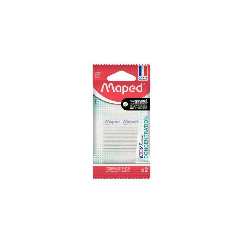 Achetez Blister de 2 gommes Kidy Learn 121800 KIDY LEARN MAPED pas cher sur Ma Rentrée Scolaire