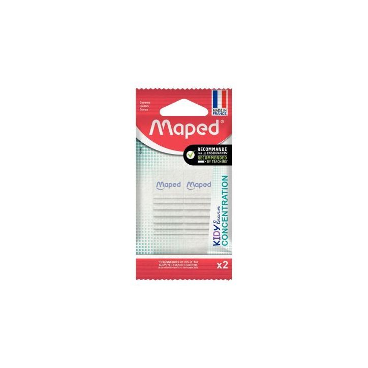 Blister de 2 gommes Kidy Learn 121800 KIDY LEARN MAPED