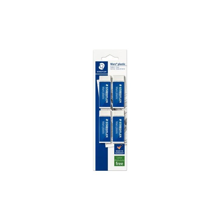 Blister de 4 gommes Marsplatic 52650BK4DA STAEDTLER