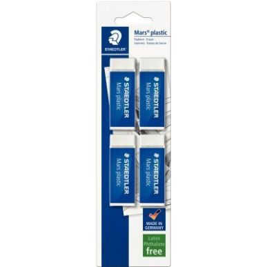 Achetez Blister de 4 gommes Marsplatic 52650BK4DA STAEDTLER pas cher sur Ma Rentrée Scolaire