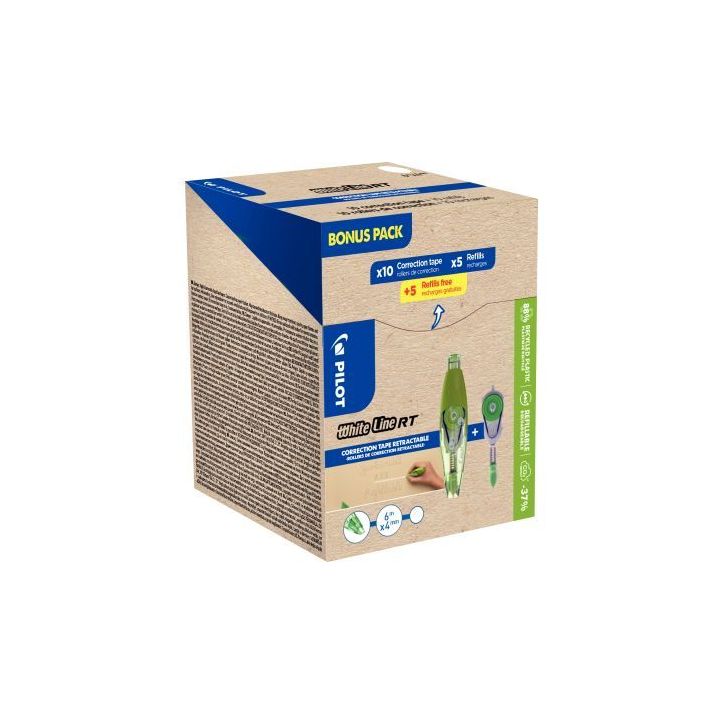 Pack de 10 correcteurs WhiteLine RT + 10 recharges dont 5 recharges offertes 3131910424772