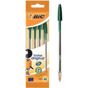 Achetez Blister de 4 stylos bille Cristal pointe moyenne verts 516334 CRISTAL BIC pas cher sur Ma Re..