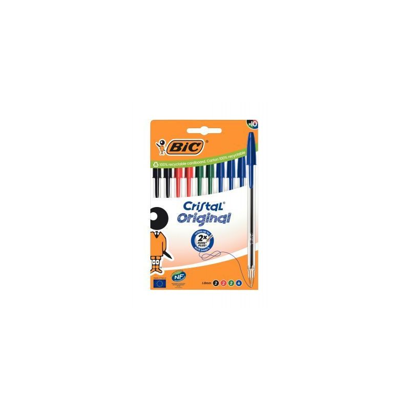 Achetez Boîte de 10 stylos bille Cristal pointe moyenne assortis 516354 CRISTAL BIC pas cher sur Ma.. Achetez Boîte de 10 stylos bille Cristal pointe moyenne assortis 516354 CRISTAL BIC pas cher sur Ma..