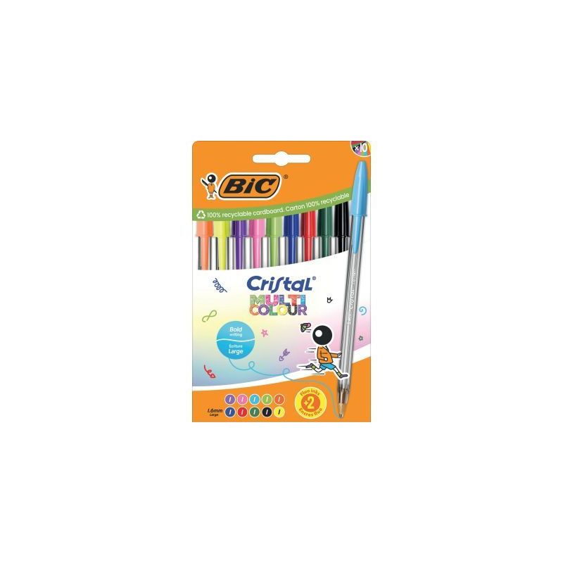 Achetez Pochette de 10 stylos bille Multicolour assortis 524180 CRISTAL BIC pas cher sur Ma Rentrée.. Achetez Pochette de 10 stylos bille Multicolour assortis 524180 CRISTAL BIC pas cher sur Ma Rentrée..
