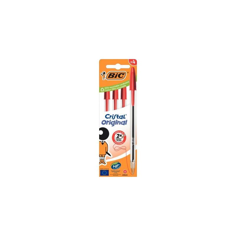 Achetez Boite de 4 stylos bille Cristal pointe moyenne rouges 516333 CRISTAL BIC pas cher sur Ma Ren.. Achetez Boite de 4 stylos bille Cristal pointe moyenne rouges 516333 CRISTAL BIC pas cher sur Ma Ren..