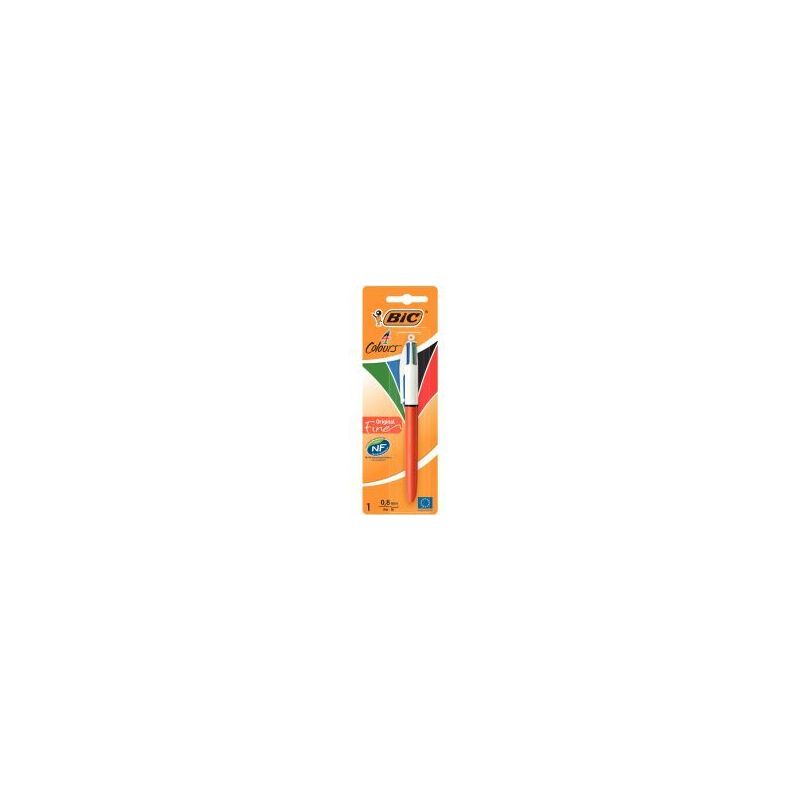 Achetez Blister de 1 stylo bille 4 couleurs pointe fine 802078 4 COULEURS BIC pas cher sur Ma Rentrî.