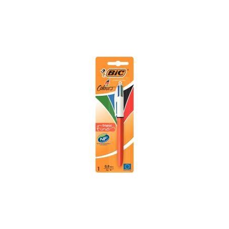 Achetez Blister de 1 stylo bille 4 couleurs pointe fine 802078 4 COULEURS BIC pas cher sur Ma Rentrî.