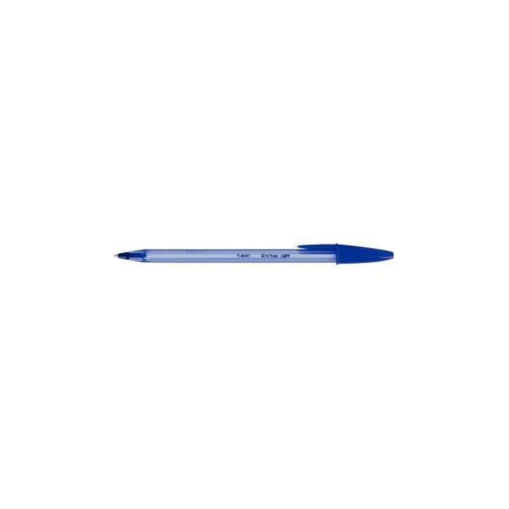 BIC Cristal Soft Stylos-Bille Pointe Moyenne (1,2 mm) - Bleu
