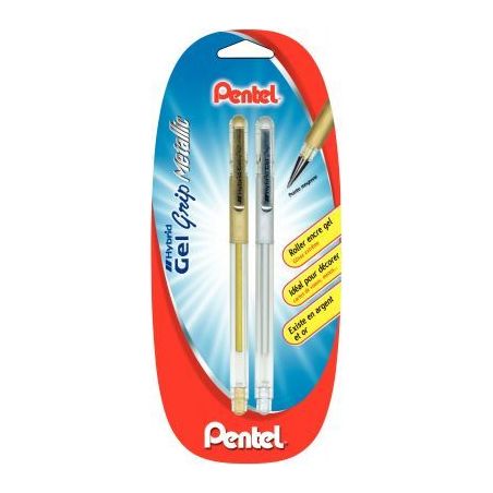 Achetez Blister de 2 rollers gel K118 or et argent 921 080 PENTEL pas cher sur Ma Rentrée Scolaire
