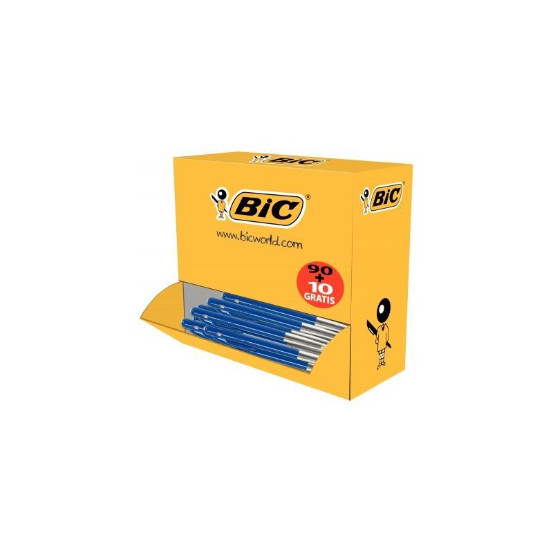 Achetez Pack 90+10 stylos bille M10 rétractables pointe moyenne bleus 942915 BIC pas cher sur Ma Re..