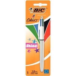 Achetez Blister 1 stylo bille de 4 Couleurs shine sliver 902126 4 COULEURS BIC pas cher sur Ma Rentr..