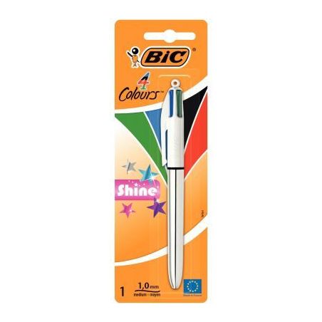 Achetez Blister 1 stylo bille de 4 Couleurs shine sliver 902126 4 COULEURS BIC pas cher sur Ma Rentr..