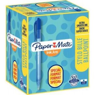 Achetez Boîte de 100 stylos inkjoy 100RT bleu dont 20 gratuits S0977440 INKJOY PAPER MATE pas cher ..