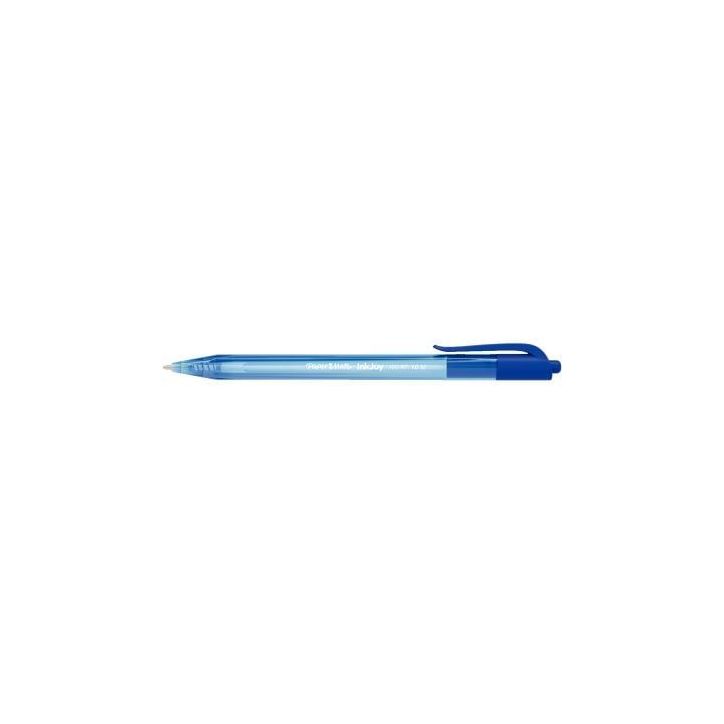 PAPERMATE Stylo bille rétractable, pointe moyenne, corps triangulaire plastique couleur, encre ULV Bleue.