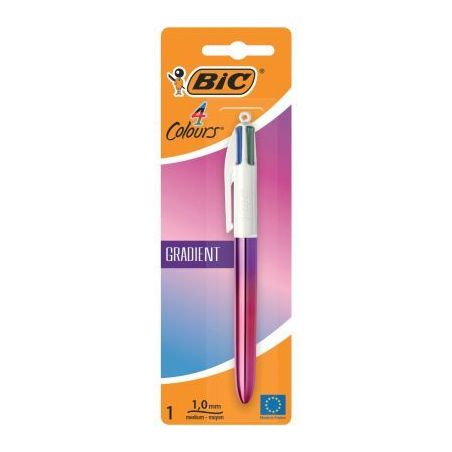 Achetez Blister de 1 stylo bille 4 couleurs Shine gradient assortis 511029 BIC pas cher sur Ma Rentr..