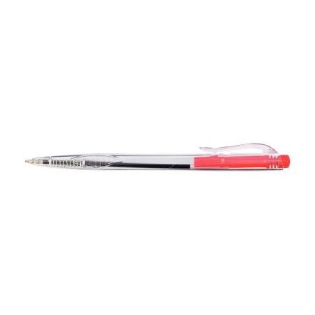 Achetez Stylo corps transparent rétractable rouge KB170400 RED pas cher sur Ma Rentrée Scolaire