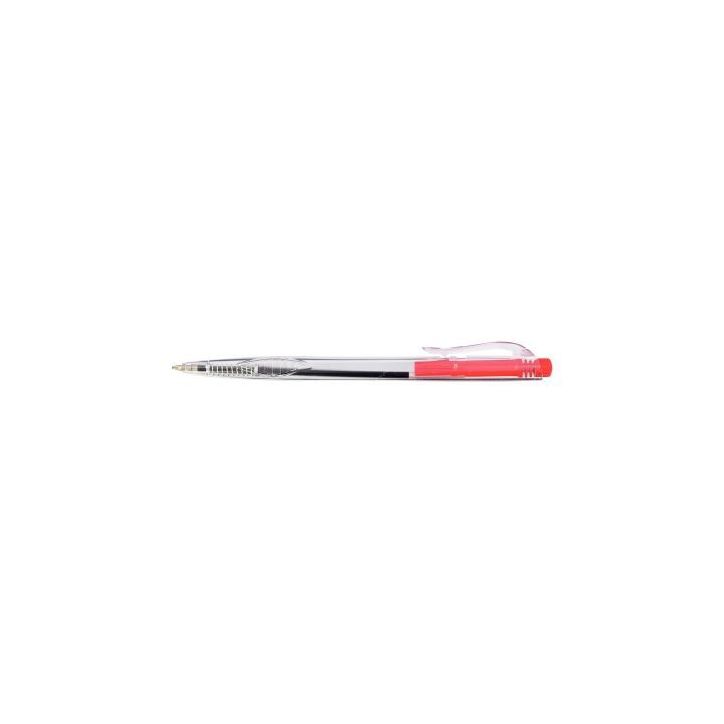 Stylo corps transparent rétractable rouge KB170400 RED