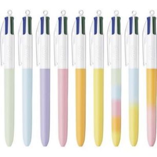 Achetez Coffret de 9 stylos bille 4 couleurs pastel assortis 301523 BIC pas cher sur Ma Rentrée Sco..