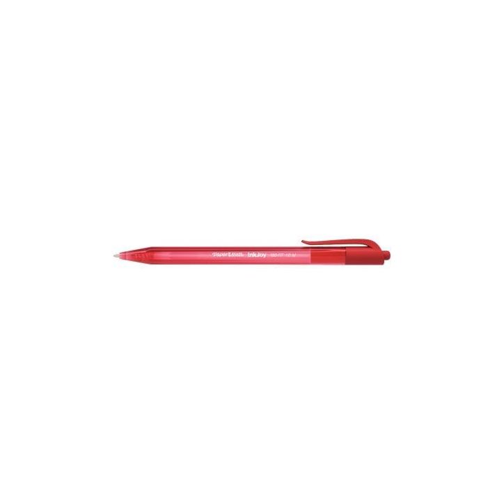 PAPERMATE Stylo bille rétractable, pointe moyenne, corps triangulaire plastique couleur, encre ULV Rouge.