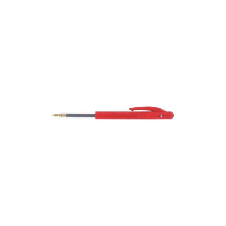 BIC M10 Original Stylos-Bille Rétractables Pointe Moyenne (1,0 mm) - Rouge