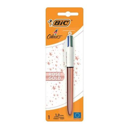 Achetez Blister de 1 stylo 4 couleurs shine rose gold 999916 BIC pas cher sur Ma Rentrée Scolaire
