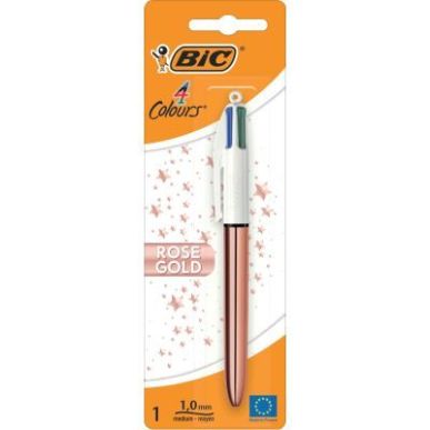 Achetez Blister de 1 stylo 4 couleurs shine rose gold 999916 BIC pas cher sur Ma Rentrée Scolaire