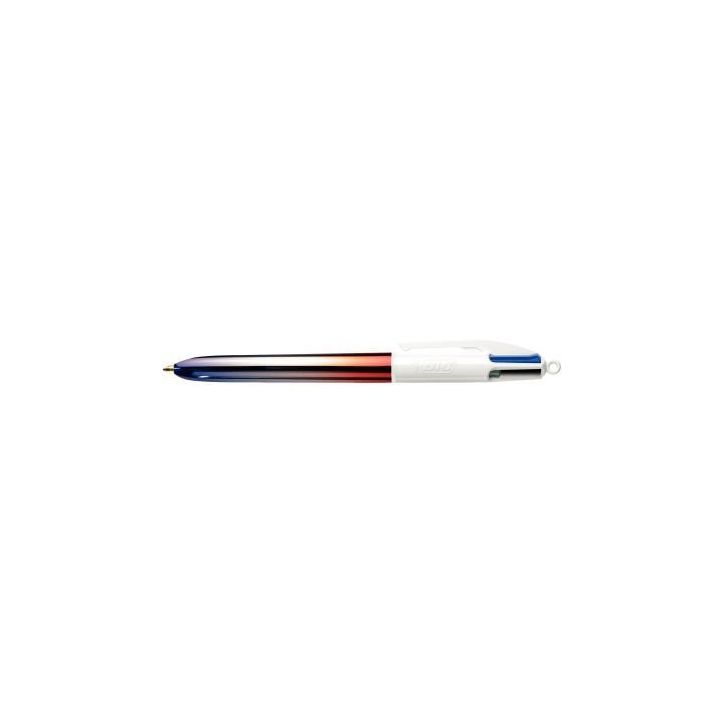 Stylo bille 4 couleurs gradient bleu blanc rouge 515529 BIC