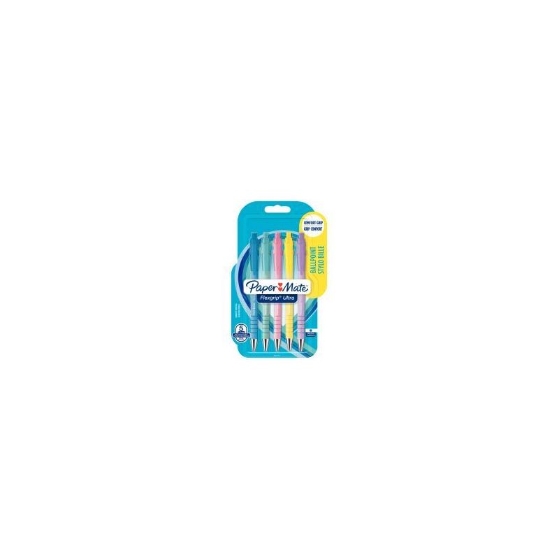 Achetez Blister de 5 stylos bille Flexgrip Ultra pastel 2162277 FLEXAM PAPER MATE pas cher sur Ma Re..
