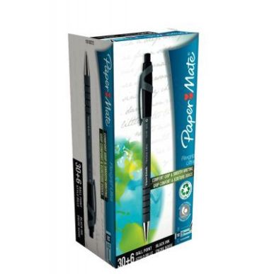 Achetez Pack de 36 stylos bille Flexgrip ultra dont 6 gratuits noirs 1910073 FLEXGRIP PAPER MATE pas..
