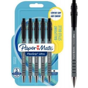 Achetez Blister de 5 stylos Flexgrip Ultra noirs 2027751 FLEXGRIP PAPER MATE pas cher sur Ma Rentré..