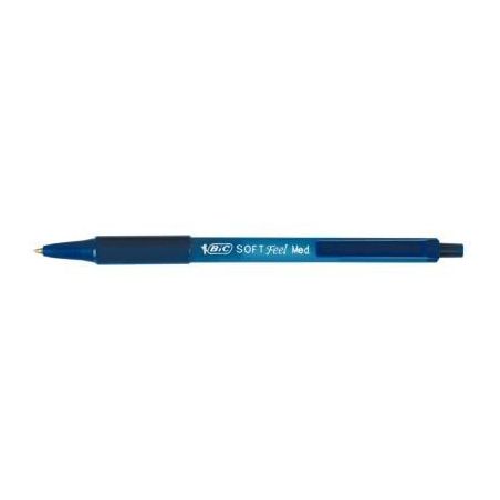 Achetez Stylo bille Soft Feel pointe moyenne rétractable bleu 837398 BIC pas cher sur Ma Rentrée S..