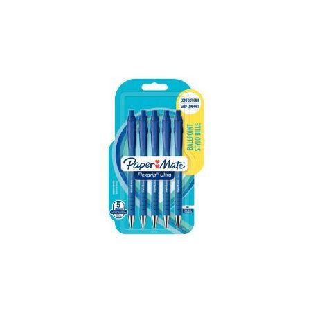Achetez Blister de 5 stylos Flexgrip Ultra bleus 2027755 FLEXGRIP PAPER MATE pas cher sur Ma Rentré..