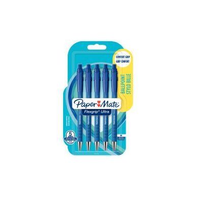 Achetez Blister de 5 stylos Flexgrip Ultra bleus 2027755 FLEXGRIP PAPER MATE pas cher sur Ma Rentré..