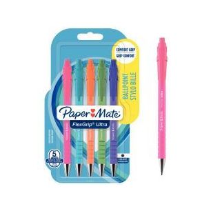 Achetez Blister de 5 stylos bille Flexgrip Ultra Bright 2171853 FLEXAM PAPER MATE pas cher sur Ma Re..