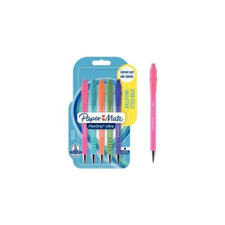 Achetez Blister de 5 stylos bille Flexgrip Ultra Bright 2171853 FLEXAM PAPER MATE pas cher sur Ma Re..
