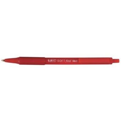 Achetez Stylo bille Soft Feel pointe moyenne rétractable rouge 837399 BIC pas cher sur Ma Rentrée ..