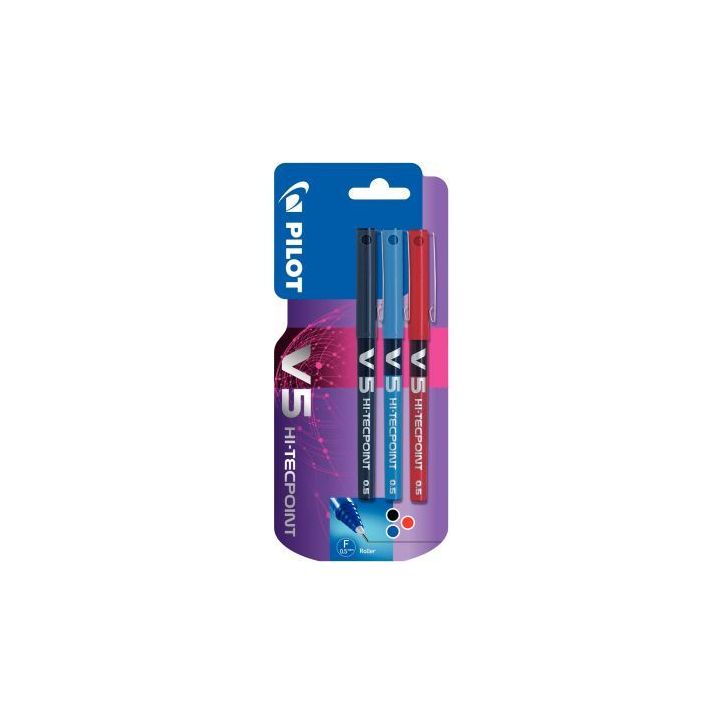 Blister de 3 rollers V5 assortis 3131910206460 V5 PILOT
