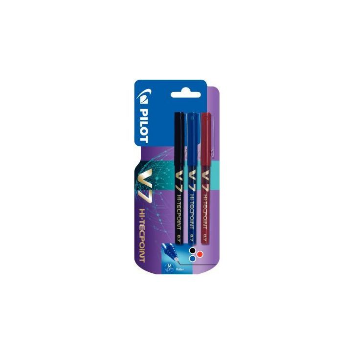 Blister de 3 Rollers V7 assortis 3131910210061 V7 PILOT