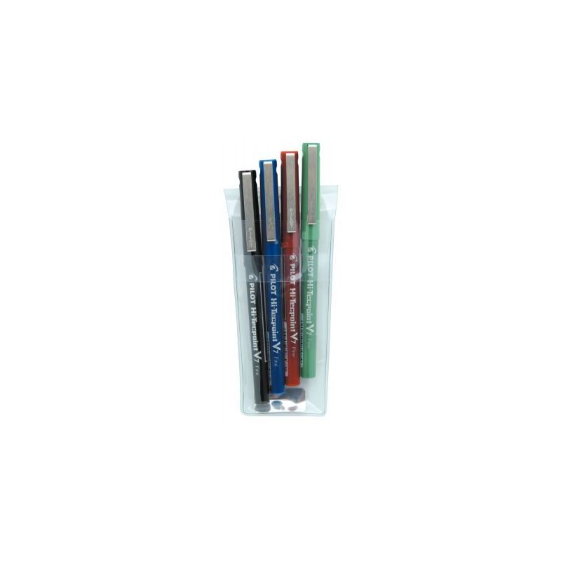 Achetez PILOT Pochette de 4 stylos feutre pointe tubulaire 0,7 mm encre liquide 4 couleurs HI-TECPOI..