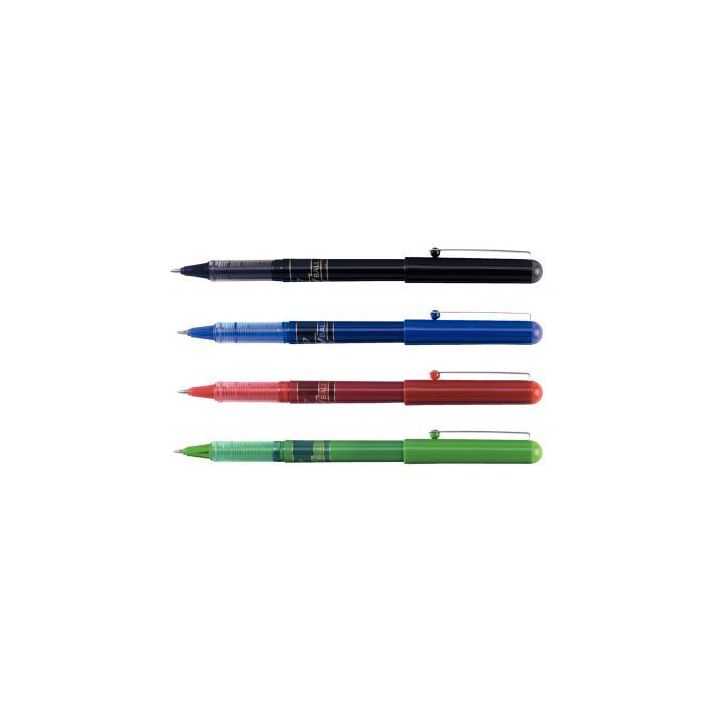 PILOT Pochette de 4 stylos feutre à  bille pointe métal 4 couleurs d'encre V-BALL 07
