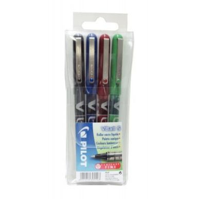 Achetez PILOT Pochette de 4 stylos feutre à  bille pointe métal 4 couleurs d'encre V-BALL 05 pas ..