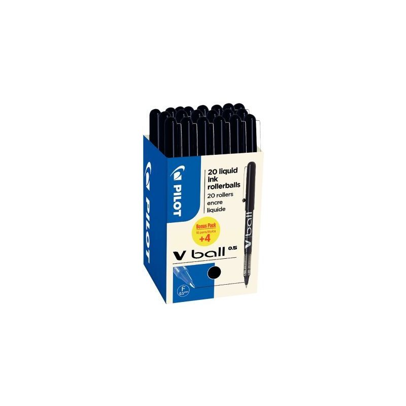 Achetez Ecopack 16 rollers VBall 5 noir + 4 offerts 3131910519997 PILOT pas cher sur Ma Rentrée Sco..