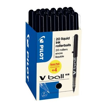 Achetez Ecopack 16 rollers VBall 5 noir + 4 offerts 3131910519997 PILOT pas cher sur Ma Rentrée Sco..