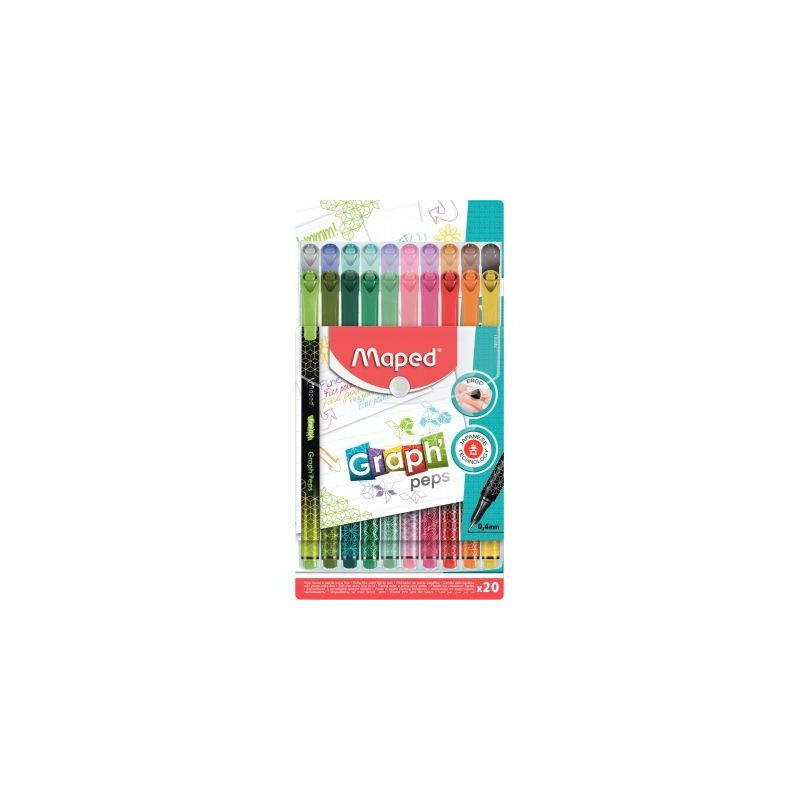 Achetez Pochette de 20 feutres Graph Peps assortis 749051 MAPED pas cher sur Ma Rentrée Scolaire Achetez Pochette de 20 feutres Graph Peps assortis 749051 MAPED pas cher sur Ma Rentrée Scolaire
