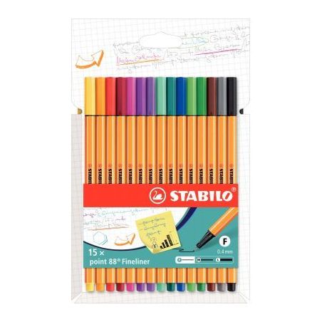 Achetez Pochette de 15 feutres STABILO Point88 pointe fine assortis 8815-4 STABILO pas cher sur Ma R..