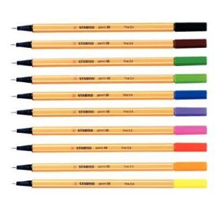 Achetez STABILO point 88 stylo-feutre pointe fine (0,4 mm) - Etui de 10 stylo-feutres - Coloris asso..
