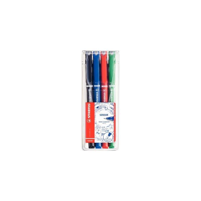 Achetez Pochette de 4 feutres Sensor 0,3 mm assortis 189/4 SENSOR STABILO pas cher sur Ma Rentrée S.. Achetez Pochette de 4 feutres Sensor 0,3 mm assortis 189/4 SENSOR STABILO pas cher sur Ma Rentrée S..